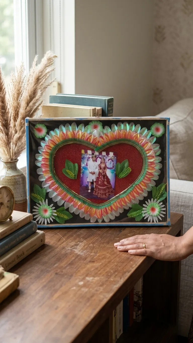 Handmade Anniversary Gift Frame in Siwan